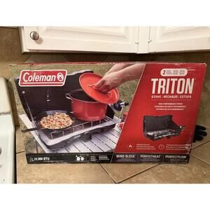 Coleman Triton 2-Burner Propane Camping Stove 22,000 Btu